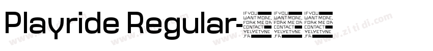 Playride Regular字体转换